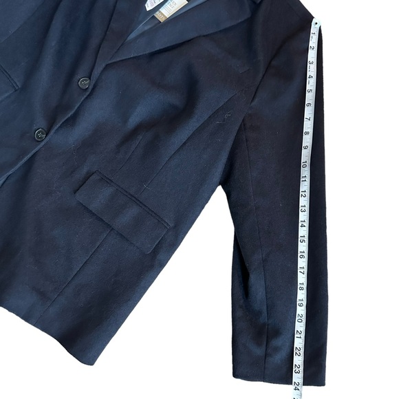 Talbots Womens Navy Blue Wool‎ Blend Two Button Blazer Size 22W NWT - Picture 12 of 15